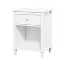 Nightstand & 1 Drawer And 1 Shelf - White