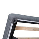 Full Size Upholstered Platform Bed With LED Lights, USB Ports And Outlets - Gray