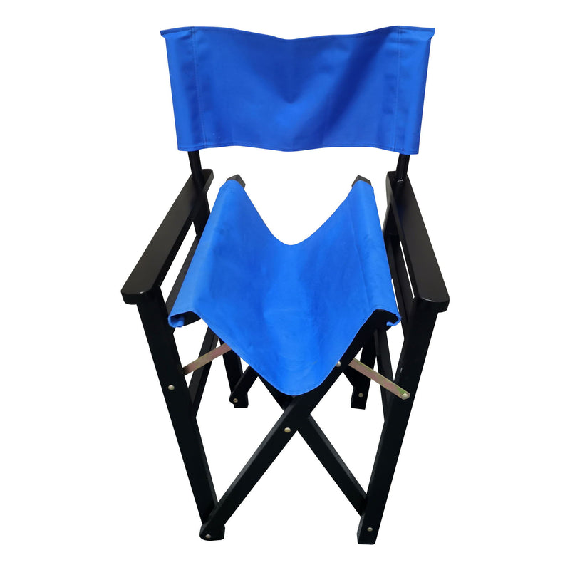 Folding Chair Wooden Director Chair Canvas Folding Chair Folding Chair (Set of 2) - Blue