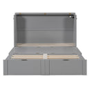 Murphy Bed With Drawer And A Set Of Sockets & USB Ports, Pulley Structure Design