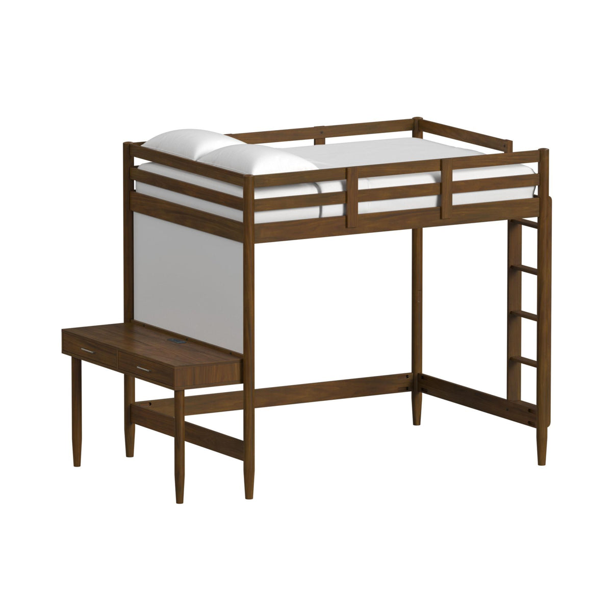 Malibu Full Loft Bed in Walnut by Elements International, view 15