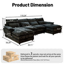 Modular Sectional Sofa Cloud Couch With Double Chaise Lounge