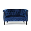 Antique Chesterfield Style Loveseat With Button Tufting