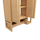 Elegant Bamboo Wall Mounted Bathroom Cabinet With Storage For Toiletries And Towels - Neutral