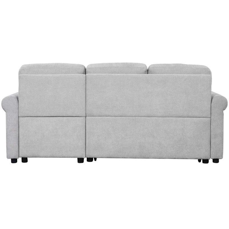 Modern Convertible Sleeper Sofa Bed With Storage Chaise