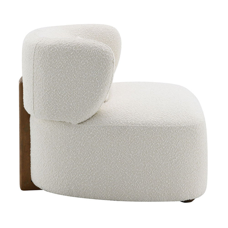 Darius - Accent Chair With Pillow - Beige Boucle