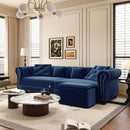 3 In 1 Convertible Sleeper Sofa Bed With Movable Ottoman