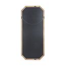 Elegant Wood Block Carved Leaner Mirror - White