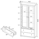 Hawthorne - 4-Shelf Glass Door Tall Cabinet With Drawers