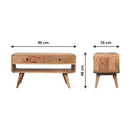 Reverse Curve Media Unit - Oak