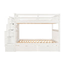Bunk Bed With Shelves And 6 Storage Drawers