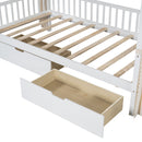 Bed With Arched Roof And 2 Drawers