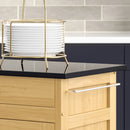 Create-A-Cart - 4 Doors Kitchen Cart - Black Granite Top