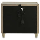 Lorient - 2-Drawer LED Nightstand With USB - Ivory And Camel
