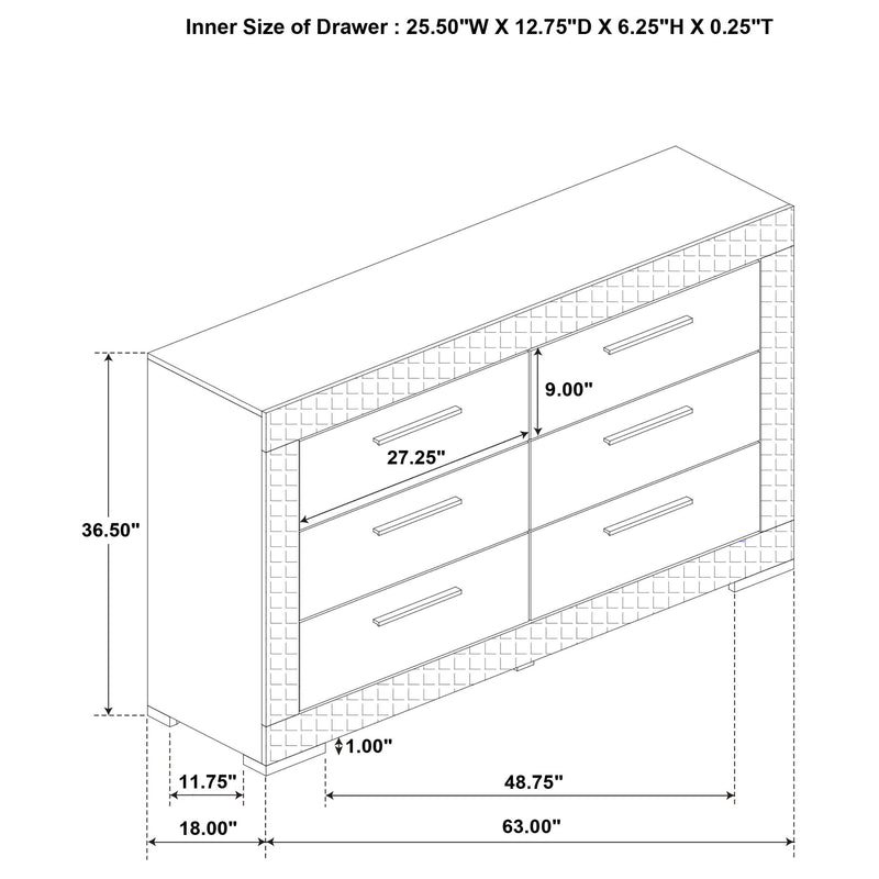 Ives - Gloss Bedroom Set