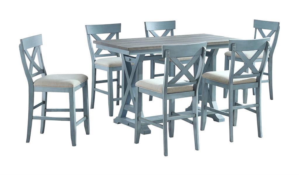 Bar Harbor Counter Height Dining (Aqua Blue)