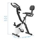 Exercise Bike Folding Stationary Bikes For Home With 16 Level Magnetic Resistance