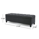Glouster - Contemporary Storage Ottoman With Button Tufted Design