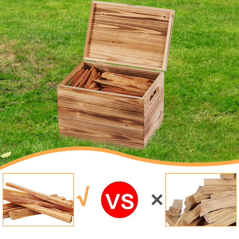 15 Lbs Fatwood Fire Starter Sticks With Box, 100% Natural Kindling Wood, Pine Firewood Firestarter For Campfire, Stove, Fireplace, Bonfires, Grill - Natural