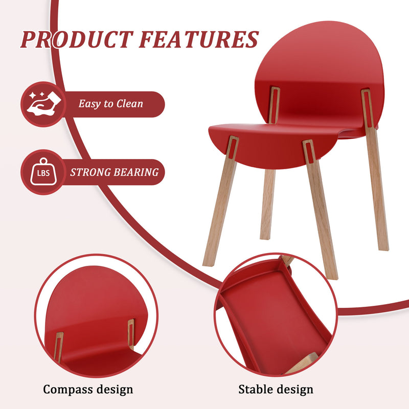 4 Piece Set Of Single Chairs With Long Table