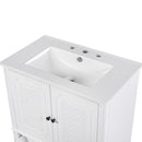 Vintage Style Bathroom Vanity With Sink, Multi Functional Storage, Soft-Closing Door