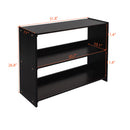 Low Twin Size Loft Bed with Cabinets, Shelves and Slide - Espresso(OLD SKU :LP000503AAP)