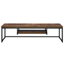 Bob - 16" TV Stand - Weathered Oak & Black Metal
