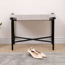 Handwoven Paper Rope Foot Rest Shoes Stools Ottomans For Entryway