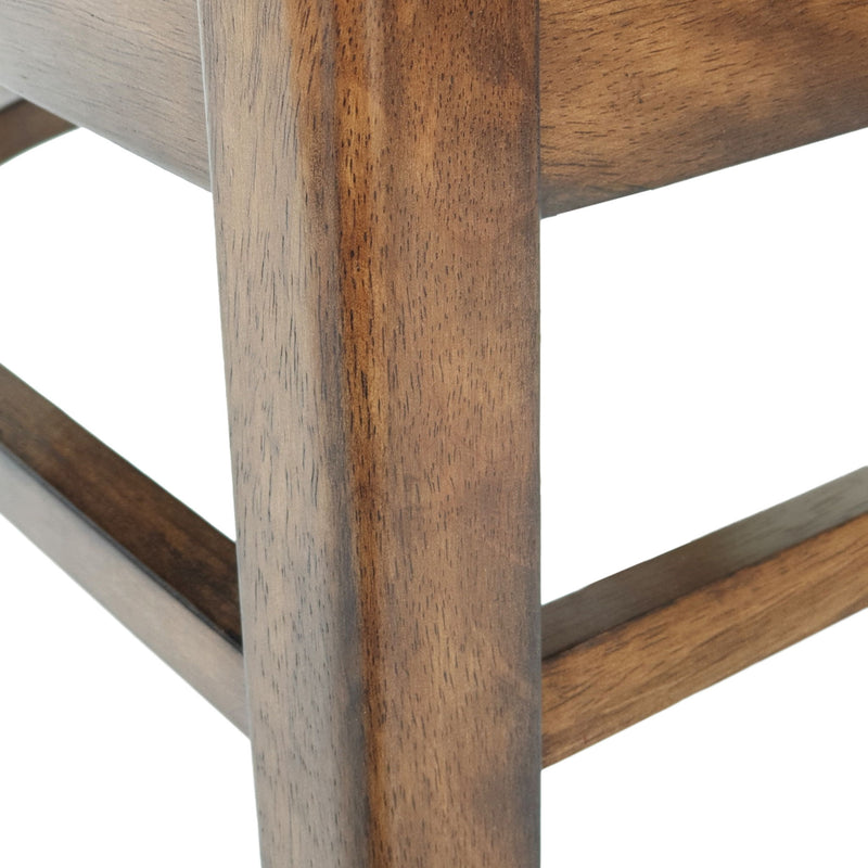Farmhouse Style Dining Chair Set With Traditional Ladder Back Design