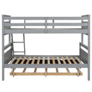 Bunk Bed With Ladder And Safety Guardrail