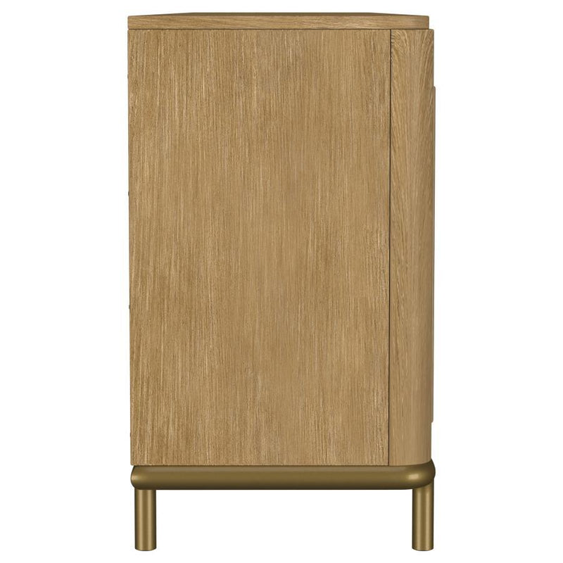 Arini - Rattan Cane 2-Door TV Stand Media Console - Sand Wash
