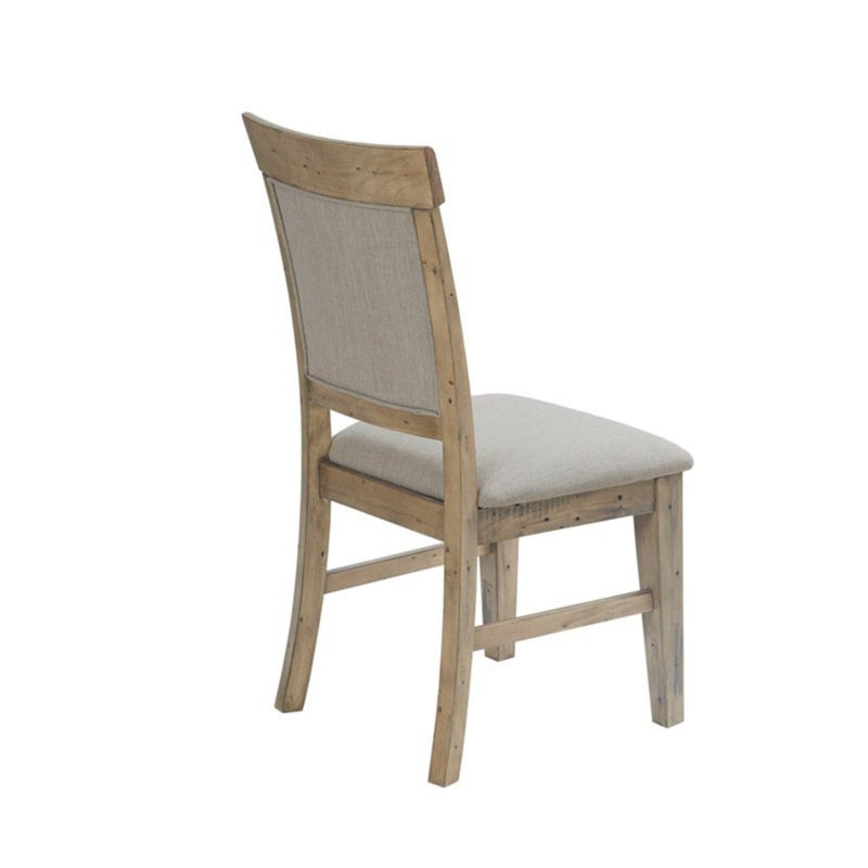 Dining Side Chair With Cushioned Seats And Backs (Set of 2) - Cream / Gray