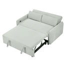 Pull-Out 2 Seat Modern Sleeper Sofa With 2 Throw Pillows And USB Ports