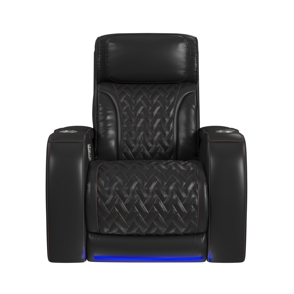Prime Time P3 Recliner With LED And Wireless Charger Pocket in Black by Elements International, view 8