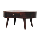 Rounded Wood Table