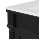 Bathroom Vanity With Ceramic Sink, 2 Doors 3 Drawers, Soft Close Design