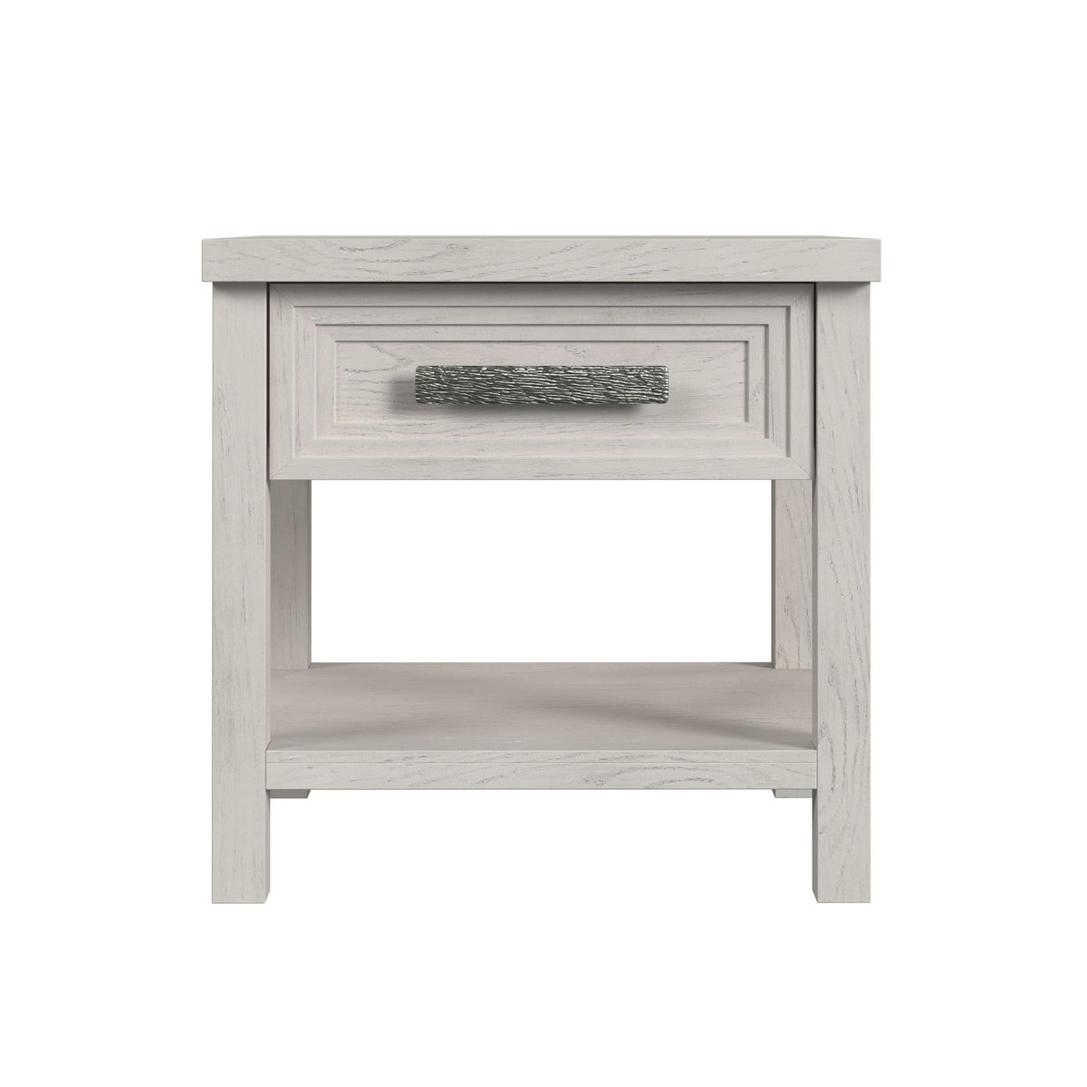 Avalanche End Table With USB in Antique White by Elements International, view 7