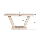 Vintage Distressed Wood Entryway Bench With 2 Tier Storage Cabinet