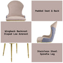 Caolan - Side Chair (Set of 2) - Tan, Lavender Fabric & Gold - Atlantic Fine Furniture Inc