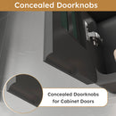 Aluminium Medicine Cabinet Mirror With LED Light And Defogging Function - Gray