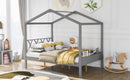 Full Size Wood House Bed with Storage Space, Gray (OLD SKU :LP000002AAE)