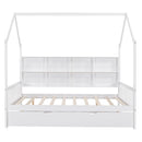 House Bed With Trundle, Kids Bed With Shelf