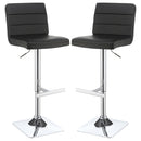 Bianca - Square Upholstered Adjustable Bar Stools (Set of 2) - Atlantic Fine Furniture Inc