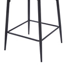 Modern Bar Stools With Upholstery And Metal Footrest (Set of 2)