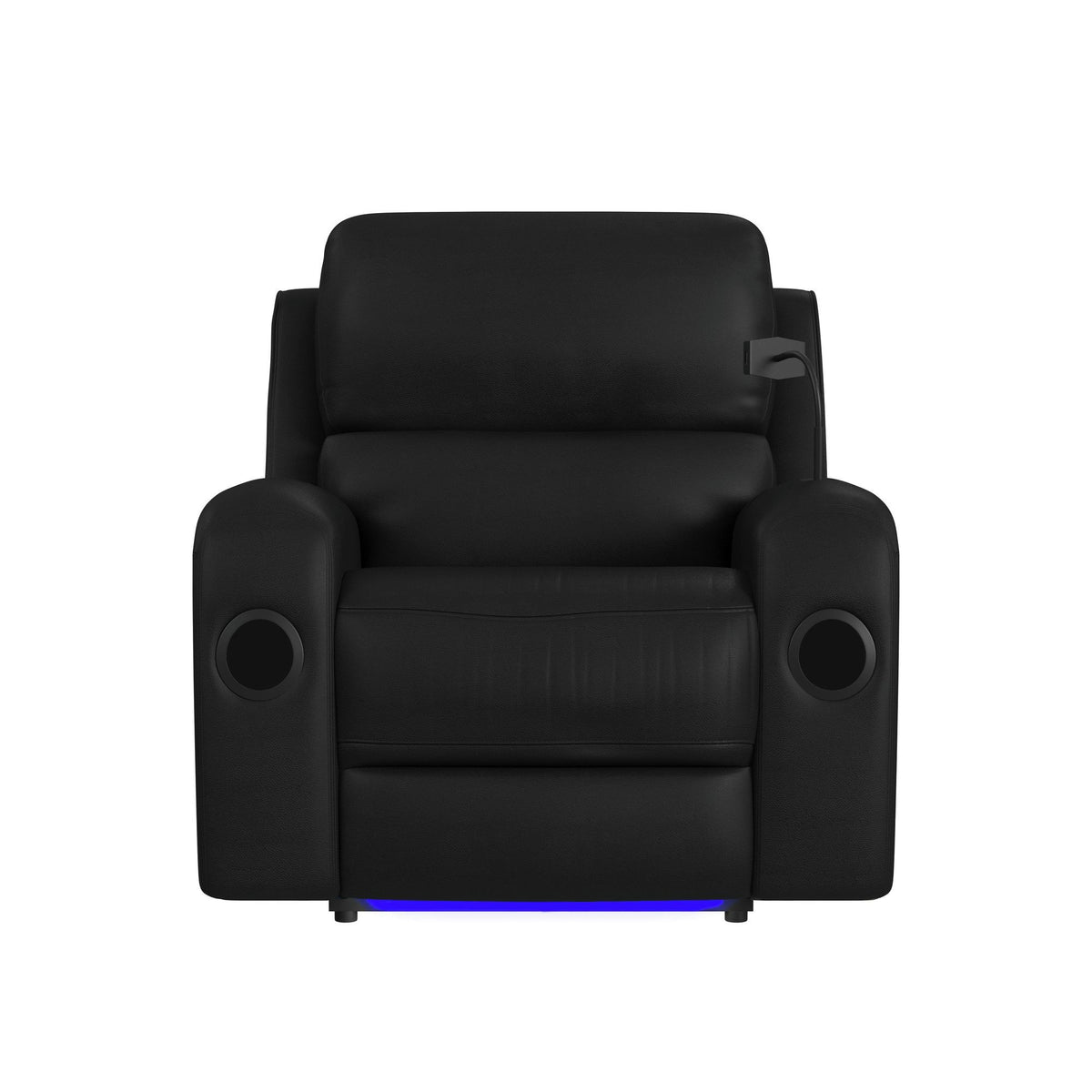 Euphora P3 Power Glider Recliner With Heat Massage, Music, Ipad Holder With Wireless Charger, USB in Black by Elements International, view 7