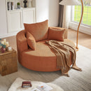 360° Swivel Accent Barrel Chair With 3 Removable Pillows For Living Room