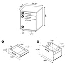 Loomis - 3-Drawer Home Office File Cabinet - Whitewashed Gray
