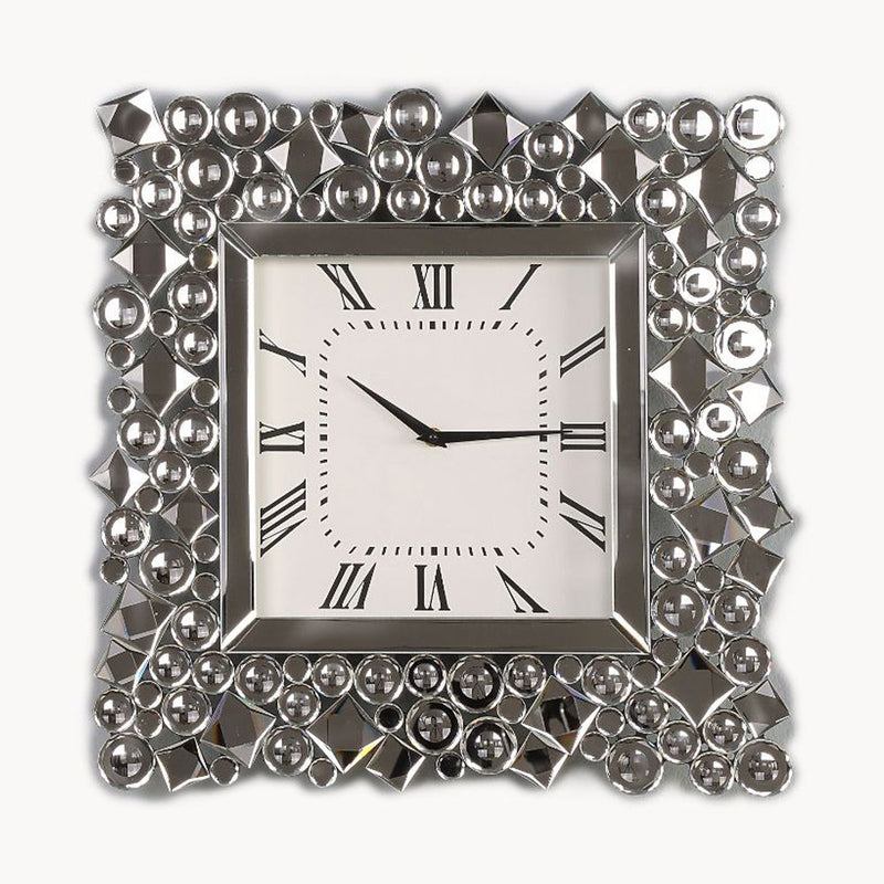 Kachina - 19" Wall Clock - Mirrored & Faux Gems
