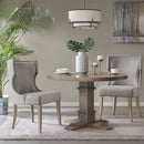 Upholstered Wingback Dining Chair - Light Gray