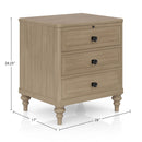 3 Drawer Nightstand - Sand